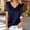 X-Navy330, variant on Women's T Shirt Short Sleeve Solid Color Mesh Rhinestone Draped Neckline Elegant Comfortable Blouse Top For Daily Wear,Black,Xxl