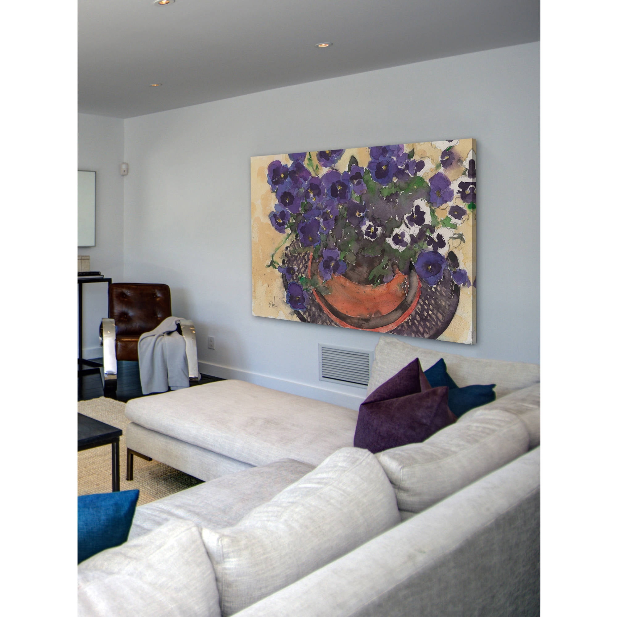 Marmont Hill "Violet Blooms" Painting Print on Wrapped Canvas