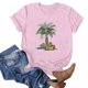 thumbnail image 4 of Blusas de Manga Corta para las Mujeres Divertida Impresión Cuello Redondo Camiseta Vintage, Blusas de Primavera para las Mujeres, 4 of 6