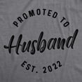thumbnail image 2 of Mens Promoted to Husband Est. 2023 or 2022 Tshirt Funny Wedding Engagement Graphic Tee Graphic Tees, 2 of 9
