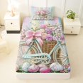 thumbnail image 3 of Erosebridal Pink Bow Easter Eggs Twin Sheet Sets 3pcs For Teens,Spring Rustic Flowers Bedding For Child Kids,Microfiber Bedroom Decor, 3 of 5