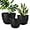 Black, variant on Plant Pots 12 10 9 Inch Set of 3, Flower Pots with Multi Mesh Drainage Holes, Large Planters for Indoor Outdoor Garden Plants and Flowers (Gray)