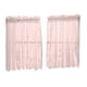 thumbnail image 2 of Cortina de café de encaje, cenefa transparente para ventana, cortina de cocina con girasoles bordados Rosa-2 niveles-74x61cm, 2 of 9