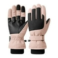thumbnail image 3 of SUXIAN Women's Ski Gloves Winter Warm Riding Touchscreen - Outdoor Ski Gloves Pink One Size, 3 of 3