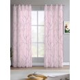 thumbnail image 2 of Pink Branches Sheer Curtains 84 Inch Length 2 Panels Set for Living Room/Bedroom, Vintage Art Farmhouse Kitchen Curtains with Grommet Semi-Sheer Curtains Drapes Voile Window Treatments 42"x84"x2, 2 of 7