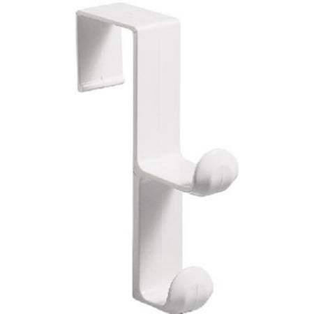 

Interdesign 4PK White Plastic Over The Door Double Hook Carded