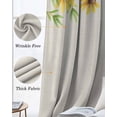 thumbnail image 3 of Yellow Daisy Flowers Blackout Curtains for Bedroom Living Room Darkening Curtains 63 Inches Long Spring Summer Rustic Garden Floral Window Curtain 2 Panels Set Window Treatment Grommet Drapes 52"x63", 3 of 9