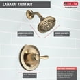 thumbnail image 2 of Delta Lahara MonitorÂ® 14 Series Shower Trim in Champagne Bronze T14238-CZ, 2 of 9