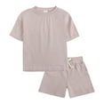 thumbnail image 3 of Boys Tracksuit Summer Outfits for - Stylish 2 Piece Set with Short Sleeve T-Shirt and Shorts for Active Kids, 3 of 9