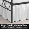 thumbnail image 3 of SKY BEDDINGS Twin Size Ruffled Bed Skirt with Split Corners - Twin 24 Inch Drop Dust Ruffle Bed Skirt with Platform Three Sided Coverage - 100% Microfiber Bed Skirt, White, 3 of 6