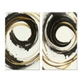 thumbnail image 2 of Designart "Curvaceous Black and Gold Design I" Abstract Spirals Wall Art Set Of 2 - Black Abstract Canvas Set For Living Room Decor, 2 of 7