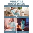 thumbnail image 5 of Casual Nights - Housecoats For Women, Snap Front Dusters For Women, Pure Cotton House Dresses For Elderly & Young with 2 Pockets, Mint Large, 5 of 7