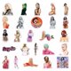thumbnail image 4 of 50 pcs Doja Cat Rapper Singer Stickers TikTok Personality Decals Graffiti Phone Stickers, 4 of 5