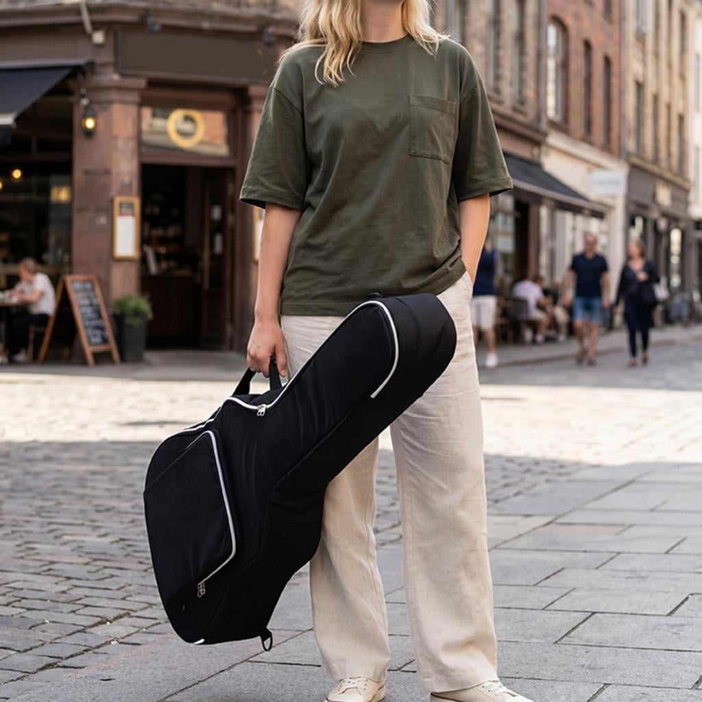 Yihuala Light Weight Guitar Storage Bag Adjustable Shoulder Strap Thicken Electric Guitar Backpack For 40 41inch Guitars
