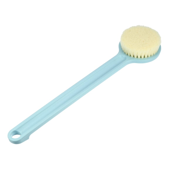 Unique Bargains Long Handle Back Scrubber Bath Brush for Shower 13.98"x3.15"x1.18" Blue