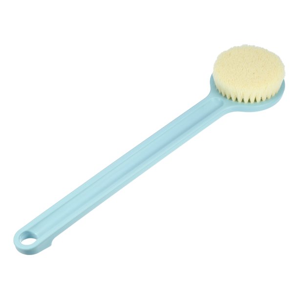 Depurador de espalda, cepillo de baño, cepillo de baño de mango largo para ducha de baño, 13.98x3.15x1.18, azul