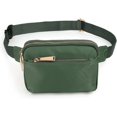 thumbnail image 4 of Riñonera para Mujer Riñonera Riñonera Resistente al Agua Ligera Moda Pecho Bolsas con 3 Bolsillos con Cremallera para Viajes Correr Senderismo Ciclismo CA0 Nylon Verde esquí esquí Gafas de esquí, 4 of 5