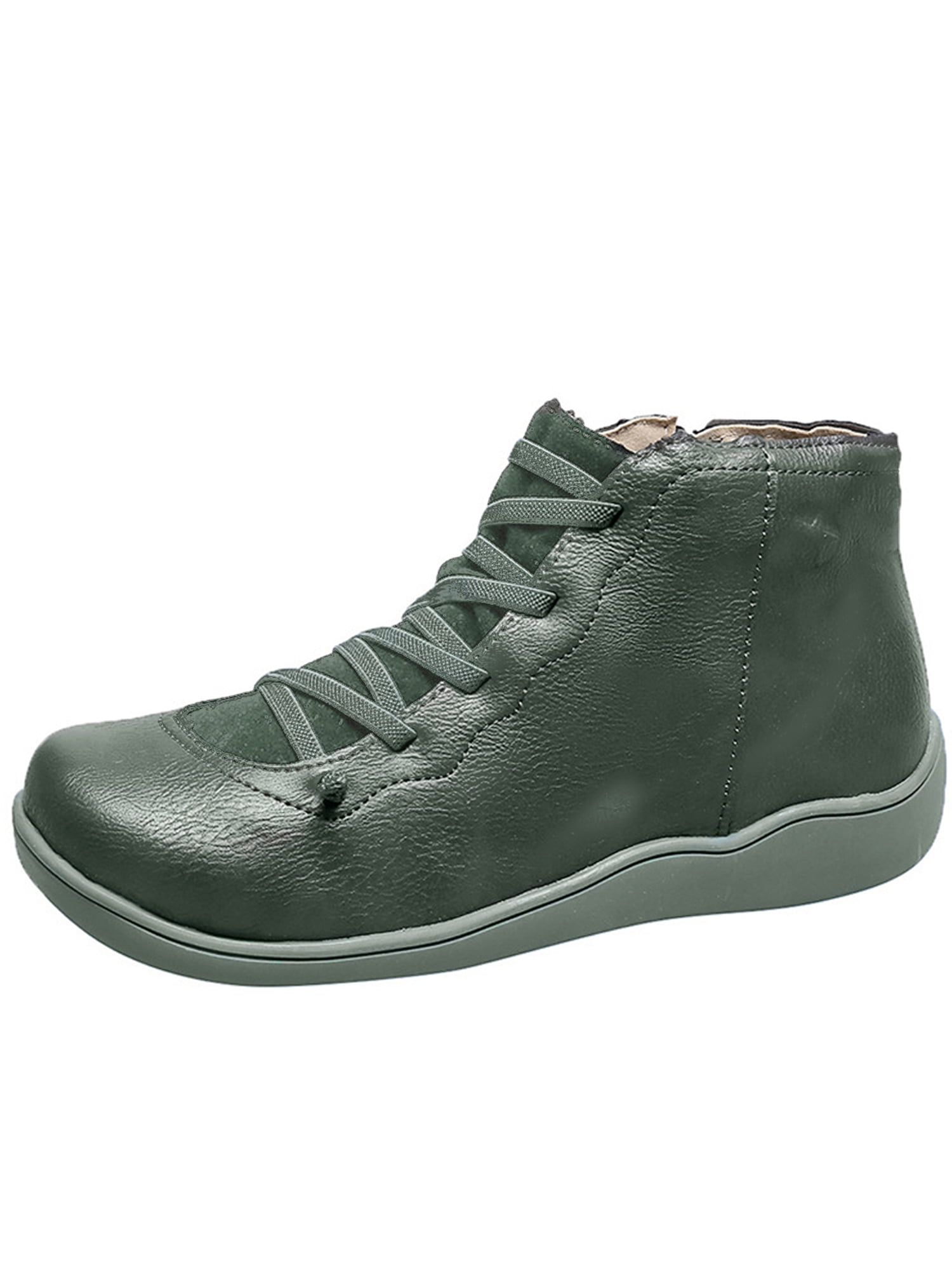 womens chunky flat boots
