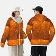 thumbnail image 6 of Kll Golden Giltter Print Men'S Women’s Upf 50+ Sun Protection Outdoor Hoodie Jacket Long Sleeve Fishing Hiking Performance Shirt- Small, 6 of 8