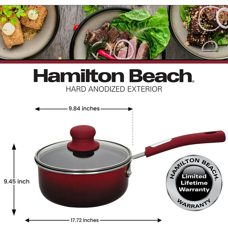 Hamilton Beach 2-Piece Non-Stick Skillet Griddle, Black