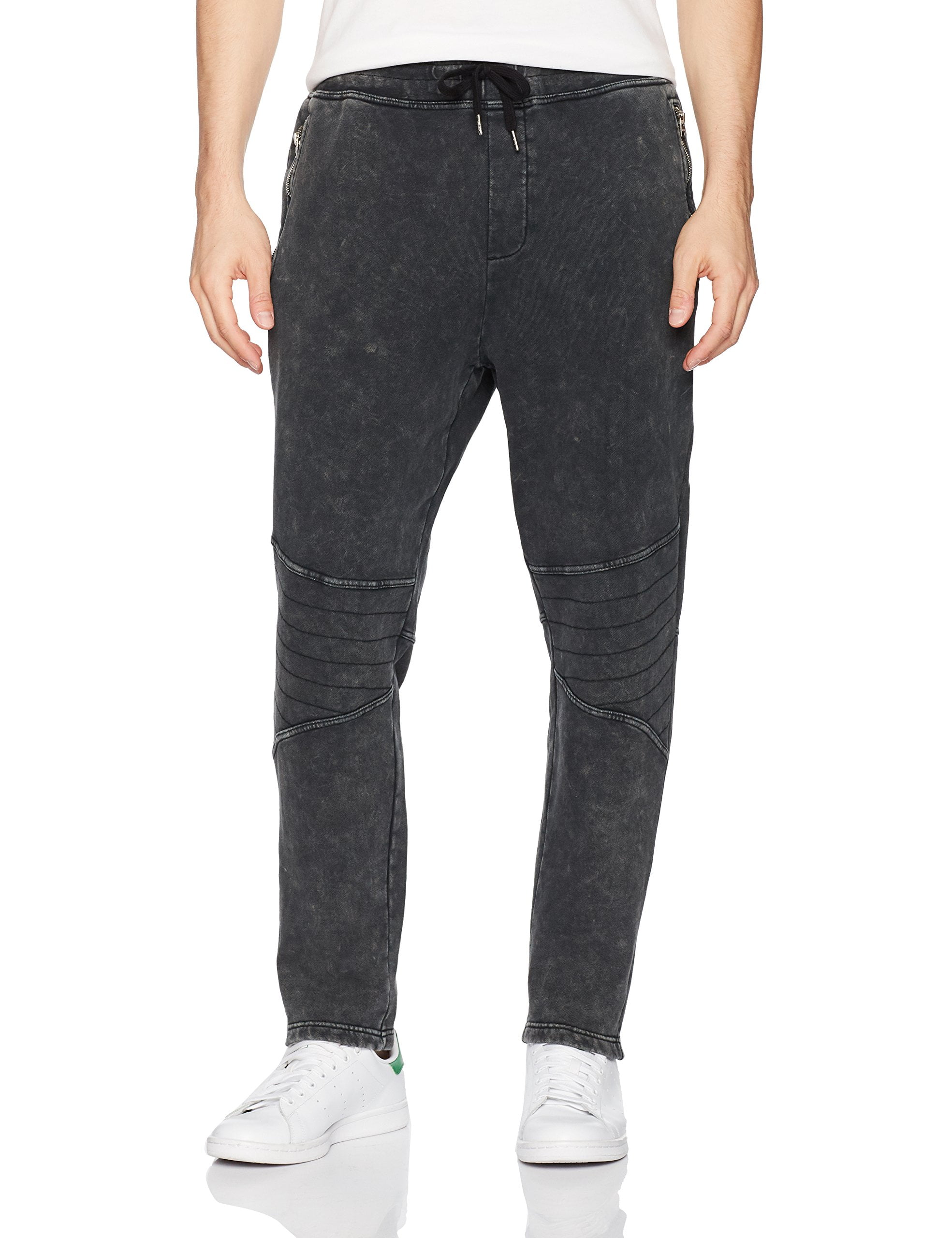 William Rast Gray Mens Large Relaxed Fit Lewis Moto Jogger Pants ...