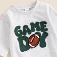 thumbnail image 4 of Boys Clothes Spring Fall Embroidered Letter Football Print Long Sleeve Hoodie Jogger Pants 2 Piece Girls Outfits White 18-24 Months, 4 of 7