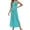 Blue, variant on Women's Crochet Swimsuit Cover Up Sleeveless Side Slit Long Beach Dress,XS-XL