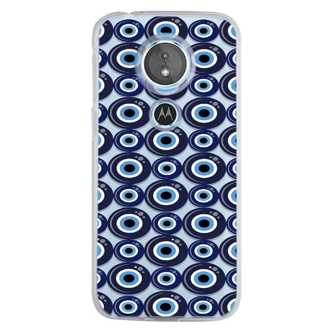 Funda para Moto E5 Ojo Turco Azul Uso Rudo, InstaCase Protector para Moto E5 Antigolpes, Case Ojo Turco Azul