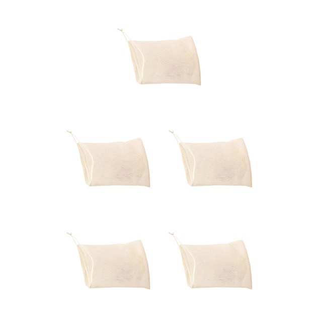 Bearachild Bolsa de malla de burbujas, bolsa de red colgante de doble capa, bolsa de plástico hecha a mano para baño doméstico, suministros, 10 10 piezas 5Conjunto
