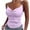 Purple, variant on HAPIMO Women's Summer Tank Tops Basic Tunic Camisole Solid Color Print Tops Sleeveless Shirts for Girls Front Ruched Strap Camis Vest V-Neck Blouse Gray L
