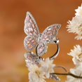 thumbnail image 5 of Crystal Butterfly Ring Cubic Zirconia Bow-Knot Knuckle Ring for Women, 5 of 12