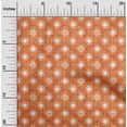 thumbnail image 1 of oneOone Cotton Flex Orange Fabric Leaves & Geometric Sewing Craft Projects Fabric Prints By Yard 40 Inch Wide, 1 of 4