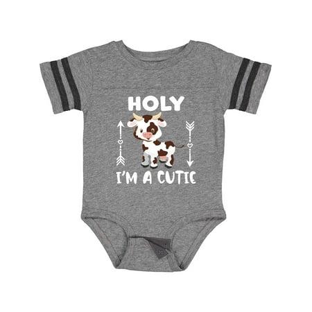 

Inktastic I m a Cutie White and Brown Holstein Cow with Arrows Gift Baby Boy or Baby Girl Bodysuit