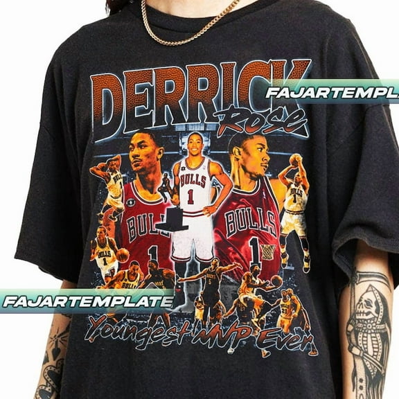 Limited Derrick Rose Youngest Mvp Vintage T-Shirt, Gift For Woman and Man Unisex T-Shirt T1MN4549