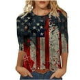 thumbnail image 2 of Fourth of July Accessories,Daily ,Cadancy Plus Size Tops for Women Dressy Summer,Cute Clothes Trendy Blouses Casual, T Shirts Graphic Tees,Playeras De Mujer ,Multicolor 3X, 2 of 5