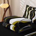 thumbnail image 5 of Erosebridal Modern Wave Stripe Zipper Twin Comforter Sets with Fitted Sheet and 2 Pillowcases,Geometric Line Art Zipper Bedding Set For Girls,Black Reversible,4 Pieces, 5 of 7