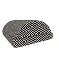 thumbnail image 1 of Abstract Foot Rest, Geometric Maze Like Layout of Symmetric Stripes Graphic Structure, Non-Slip Backing Adjustable Ergonomic Memory Foam Leg Support for Office, Dark Grey and Eggshell, by Ambesonne, 1 of 5