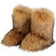 thumbnail image 2 of Botas Nieve Piel Sintética Mujer Punta Redonda Cálido Cómodo Zapatos Planos Al Aire Libre, 2 of 8