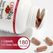 CranRich by Natural Factors, Super Strength Cranberry Concentrate, Antioxidant Supplement for Urinary Tract Support, Non-GMO, 180 Capsules