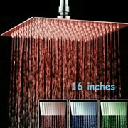 16 ‘ سقف رأس دش Led / جدار حامل كروم بخاخ مربع مطر أولتراثين تاب
