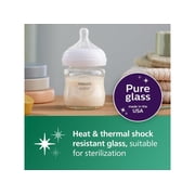 Philips AVENT Glass Natural Baby Bottle with Natural Response Nipple, Clear, 4oz, 4pk