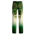 thumbnail image 5 of Domuza St Patricks Day Pajama Pants for Men Shamrock Clover Drawstring Elastic Waist Home Trousers Soft Relaxed Fit Lounge Sleep Pants with Pockets Fluorescent Green L, 5 of 5