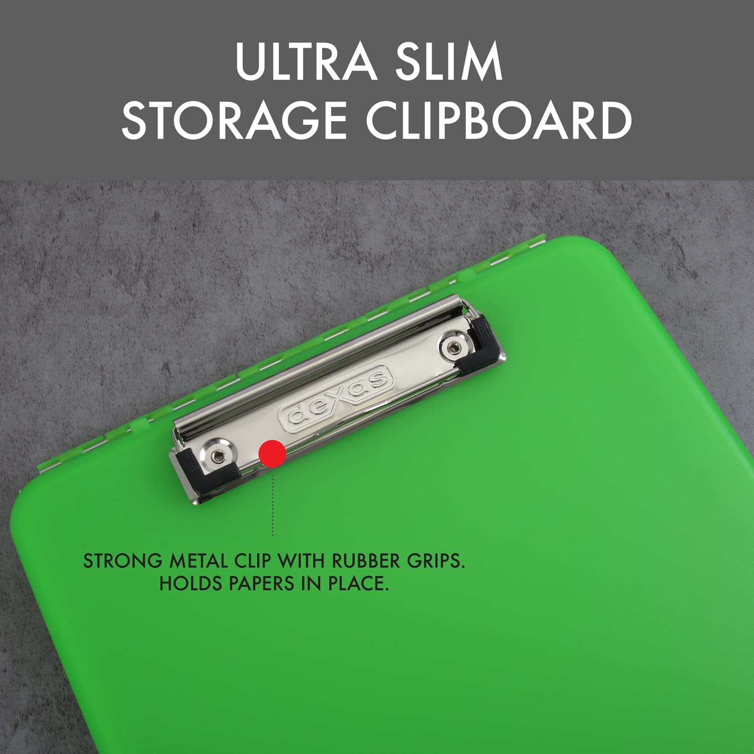 Dexas Slimcase Storage Clipboard, Set of Two, Green, 2 Piece