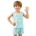 thumbnail image 7 of Amidoa Toddler Boys Girls 2 Piece Outfits Summer Clothes Cute Graphic Tank Top and Casual Shorts Kids Clothing Sets Blue Size 10, 7 of 7