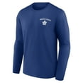 thumbnail image 2 of Men's Blue Toronto Maple Leafs Team Lockup Long Sleeve T-Shirt, 2 of 3