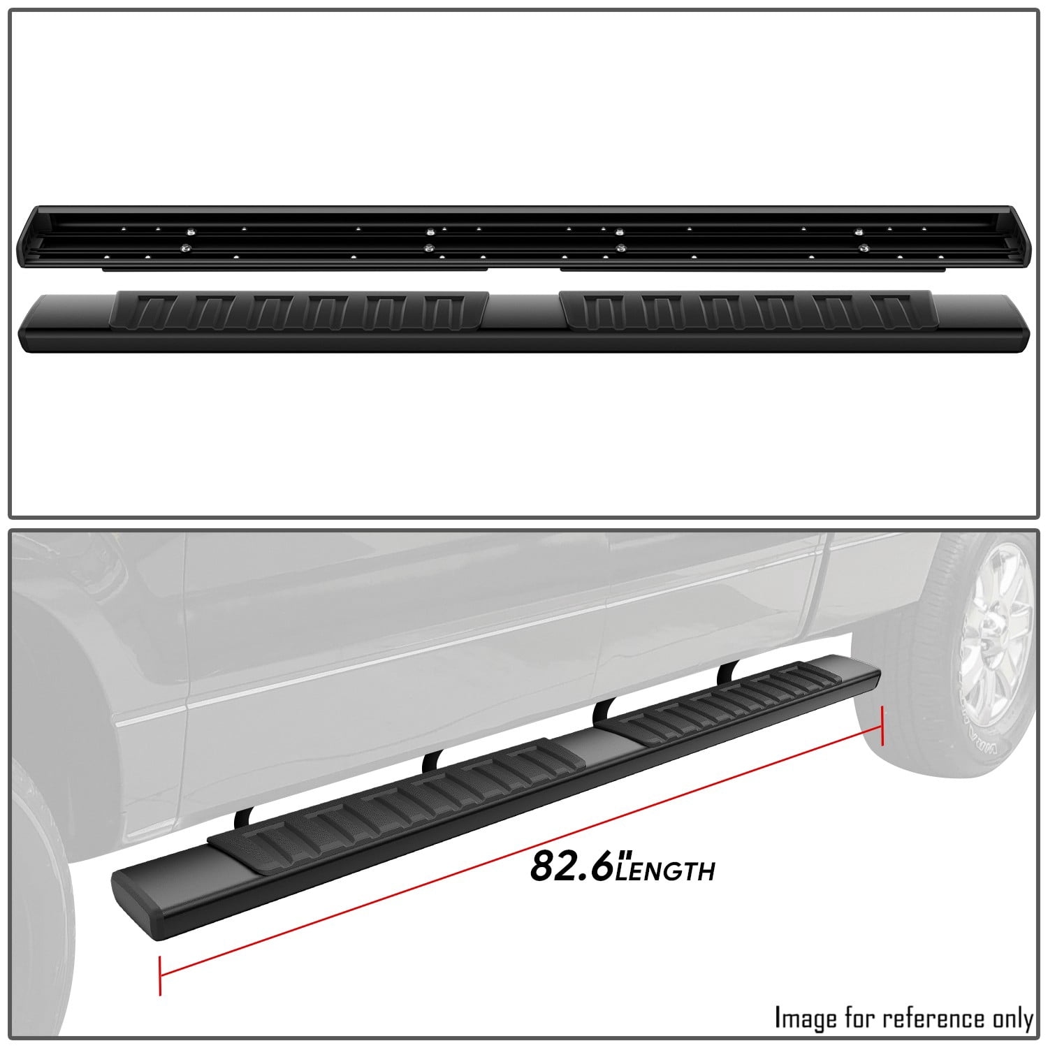 DNA Motoring For 09-14 Ford F150 Super Crew Cab Black 6" Side Step Nerf Bar Running Boards