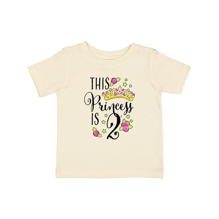 

Inktastic This Princess is Two- Second Birthday Gift Baby Girl T-Shirt
