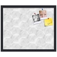 thumbnail image 2 of PinPix 22x18 Custom Cork Bulletin Board Sketch Circles Grey Poster Board Has a Fabric Style Canvas Finish, Framed in Sketch Circles Grey, by ArtToFrames (PinPix-1924), 2 of 6