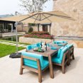 thumbnail image 3 of Gymax 10x10 ft Patio Offset Cantilever Umbrella Aluminum 360°  Tilt Weight Base Beige, 3 of 10
