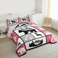 thumbnail image 3 of jejeloiu Jungle Animal Deer Queen Comforter Set,Rustic Farmhouse Hunting Bedding Sets,Safari Bear Silhouette Bedding Comforter Set For Adults,Microfiber Bedroom Decor Reversible,3pcs, 3 of 8